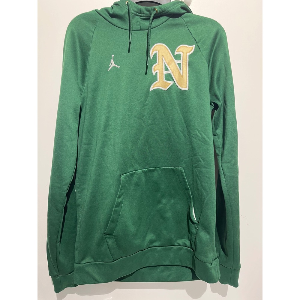 Jordan US Naval Academy Navy Midshipmen Green Hoodie Mens Large Jumpman Pullover